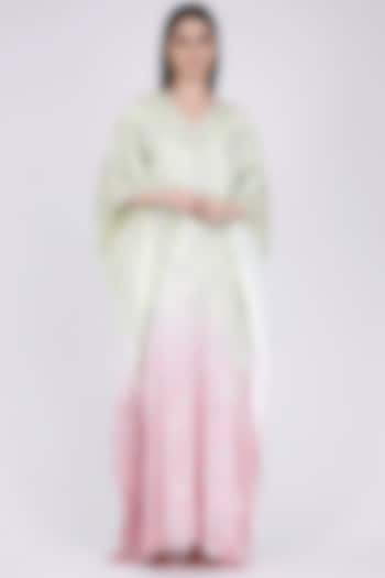 Pink & White Ombre Kaftan by First Resort by Ramola Bachchan