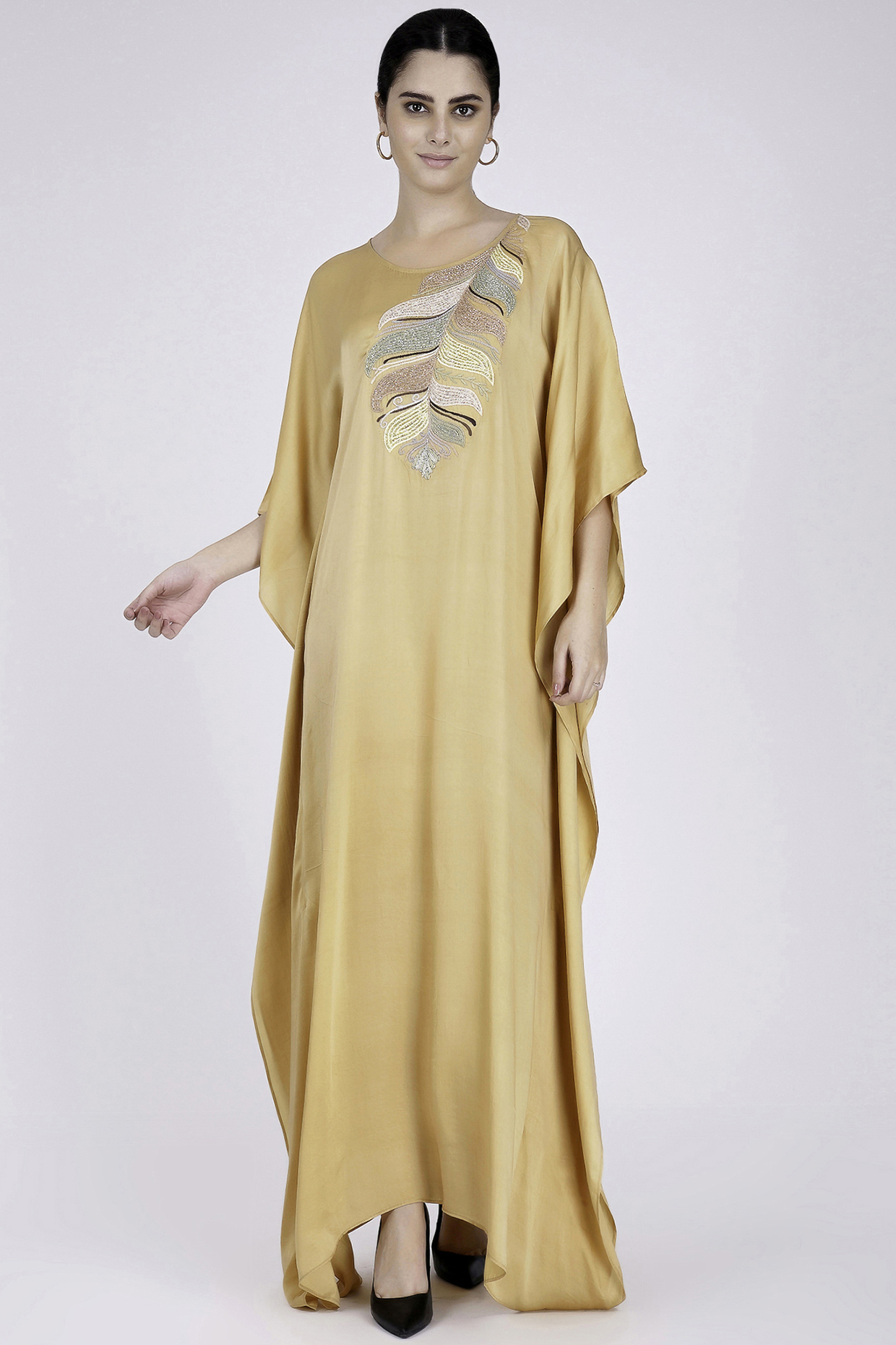 Dandelion Embroidered Kaftan by First Resort by Ramola Bachchan at Pernia's Pop Up Shop