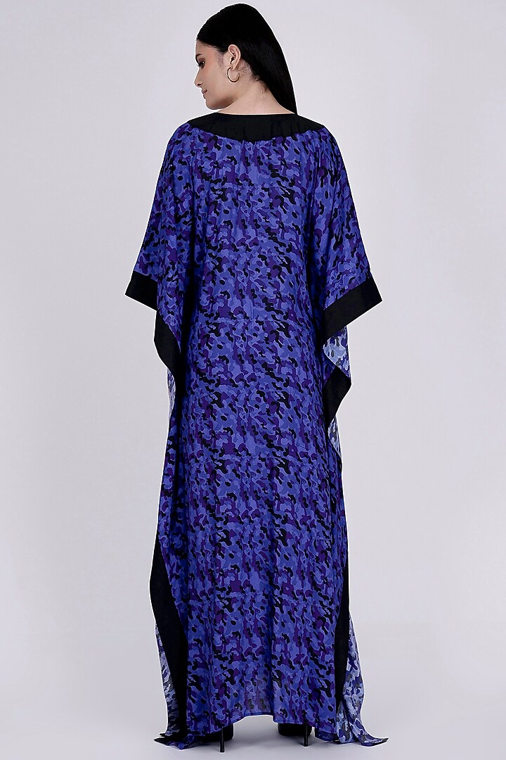 Blue Printed Kaftan by First Resort by Ramola Bachchan at Pernia's Pop Up Shop