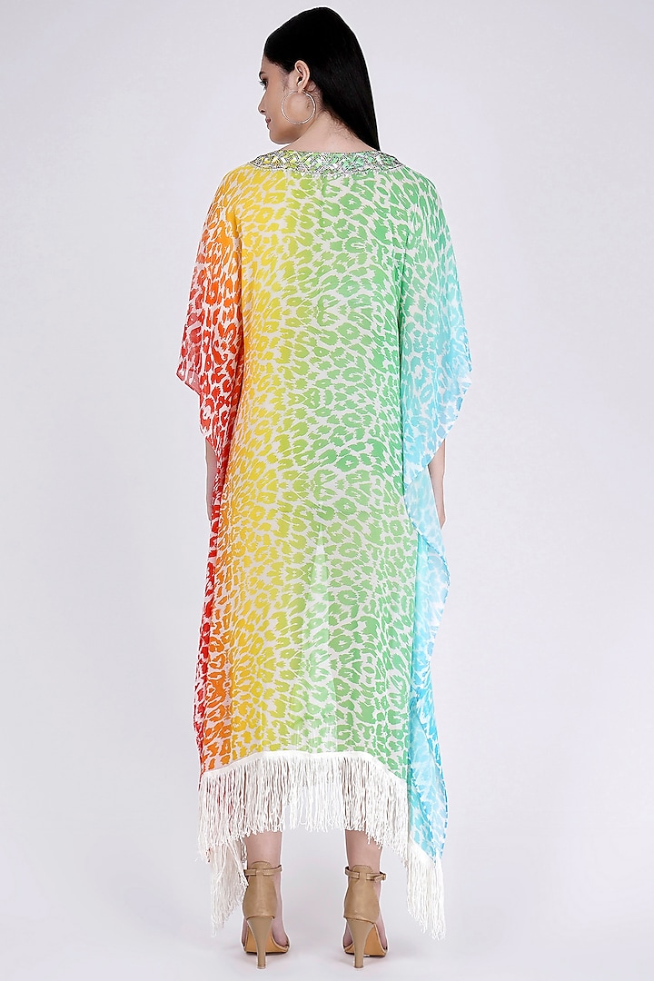 Multi-Colored Printed Kaftan by First Resort by Ramola Bachchan at Pernia's Pop Up Shop