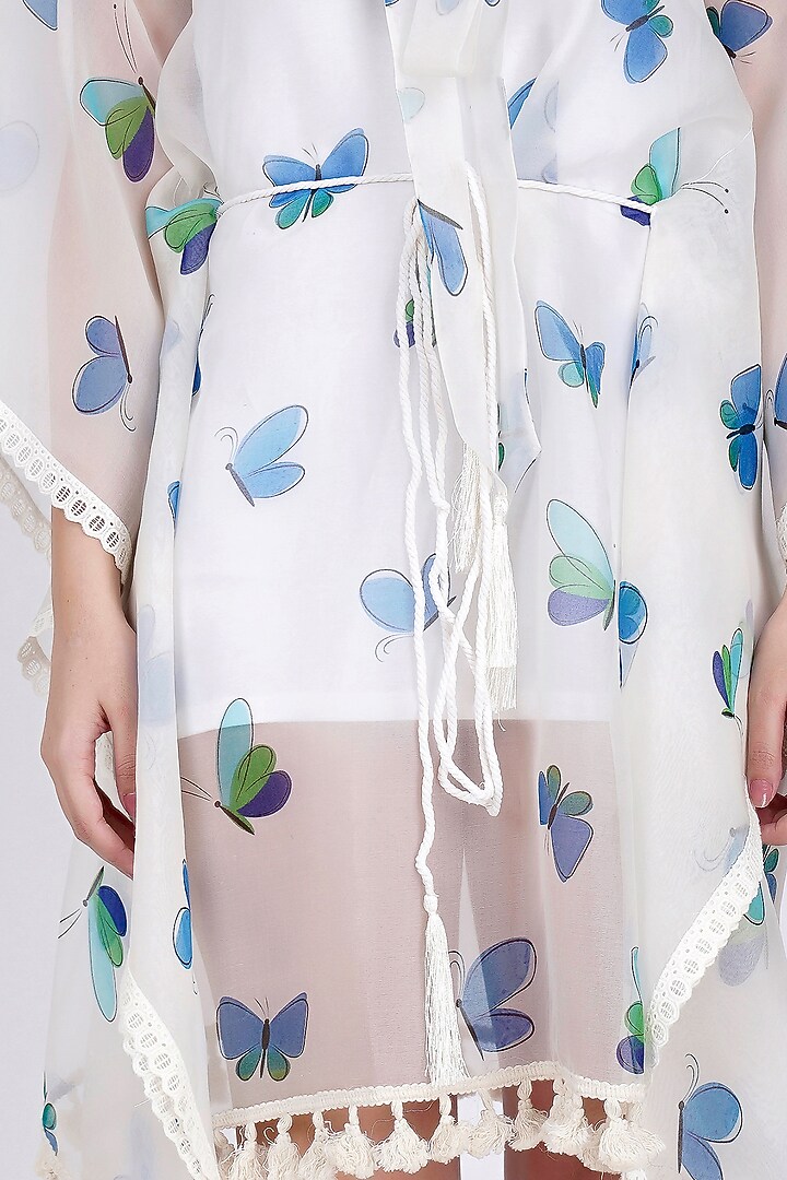 Aqua Printed Kaftan by First Resort by Ramola Bachchan at Pernia's Pop Up Shop