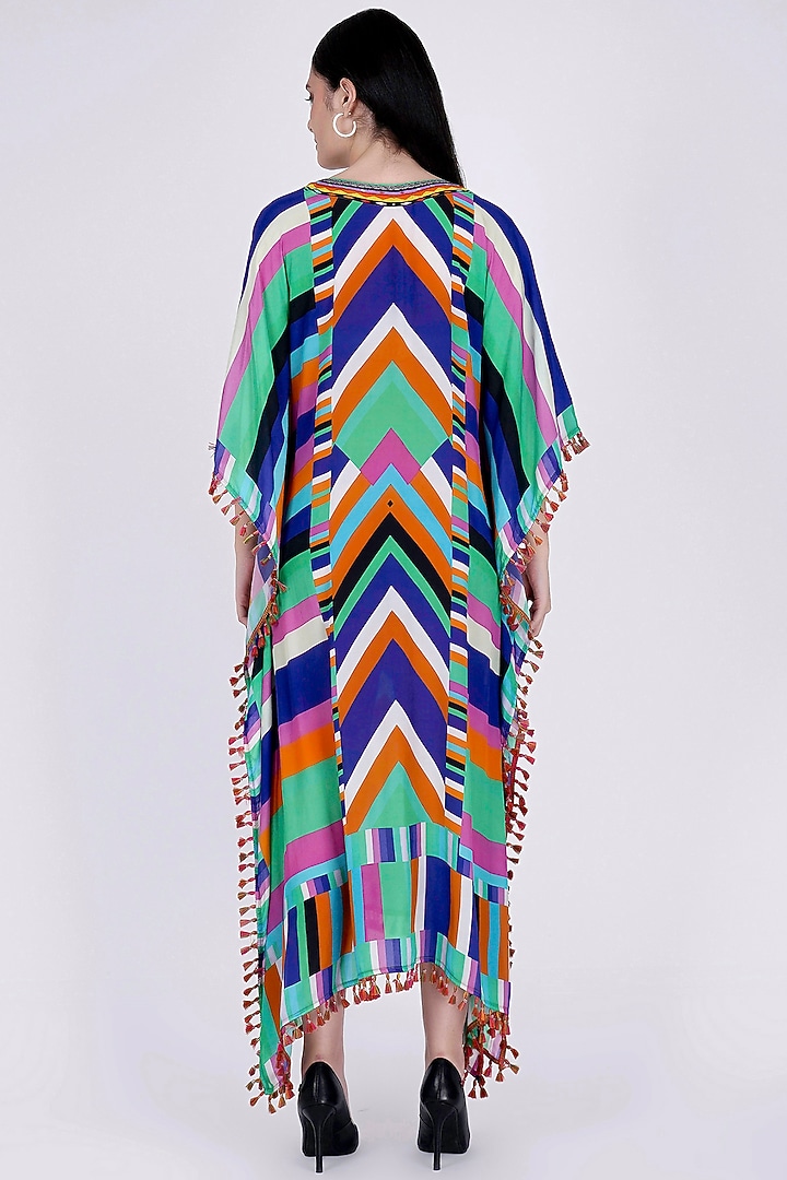 Multi-Colored Printed Kaftan by First Resort by Ramola Bachchan at Pernia's Pop Up Shop