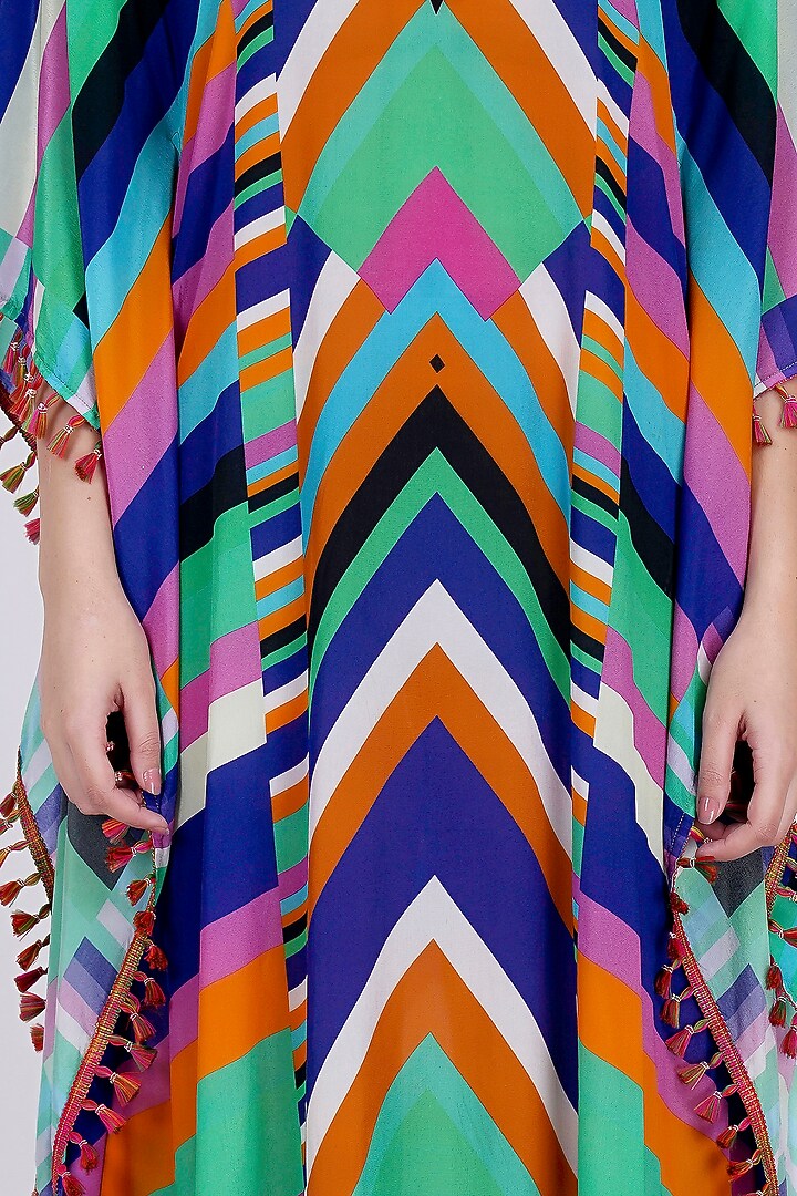 Multi-Colored Printed Kaftan by First Resort by Ramola Bachchan at Pernia's Pop Up Shop