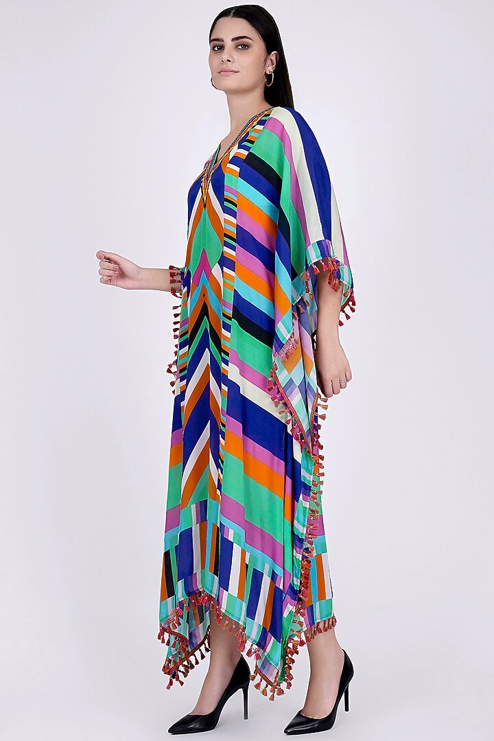 Multi-Colored Printed Kaftan by First Resort by Ramola Bachchan at Pernia's Pop Up Shop
