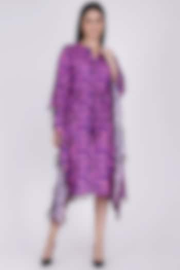 Purple Digital Printed Kaftan by First Resort by Ramola Bachchan