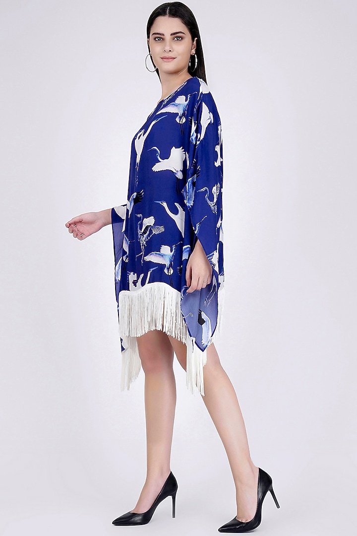 Cobalt Blue Printed Tunic by First Resort by Ramola Bachchan at Pernia's Pop Up Shop