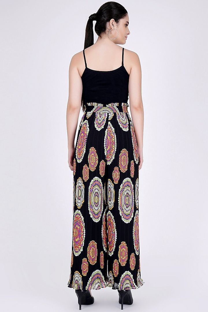 Black Printed Palazzo Pants by First Resort by Ramola Bachchan at Pernia's Pop Up Shop