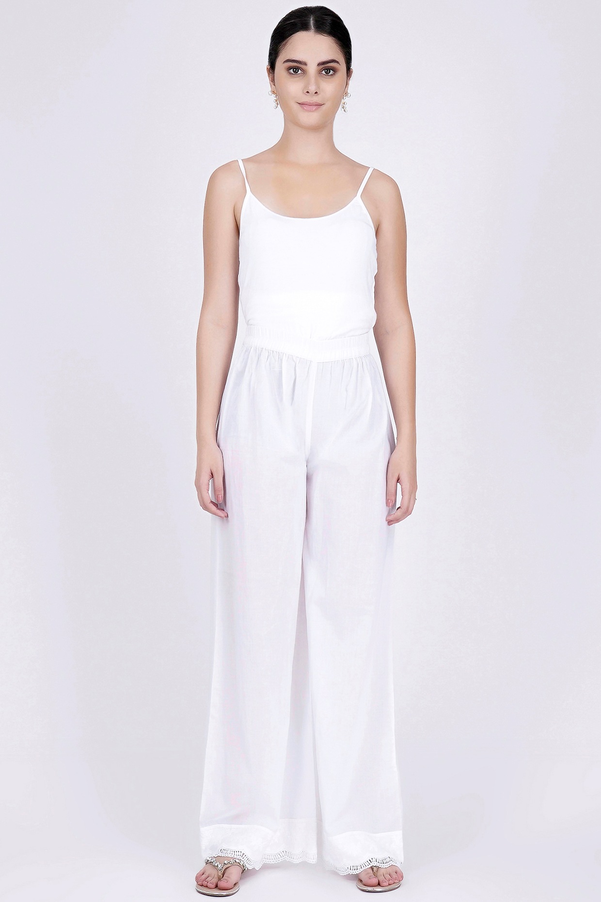 White One Piece offers Wide Leg Pants