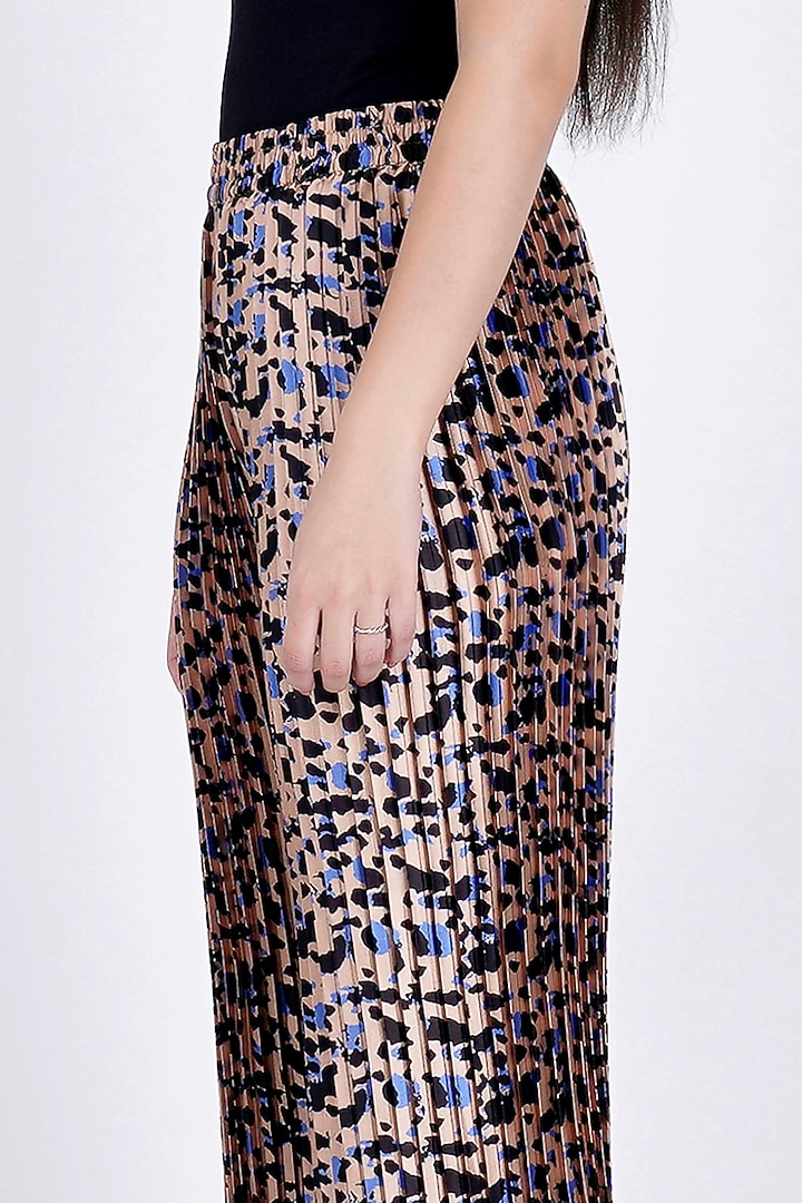 Beige Printed Palazzo Pants by First Resort by Ramola Bachchan at Pernia's Pop Up Shop