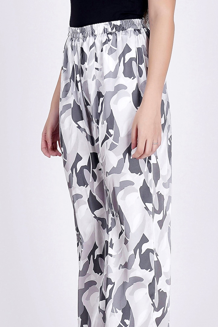 Grey Printed Pants by First Resort by Ramola Bachchan at Pernia's Pop Up Shop