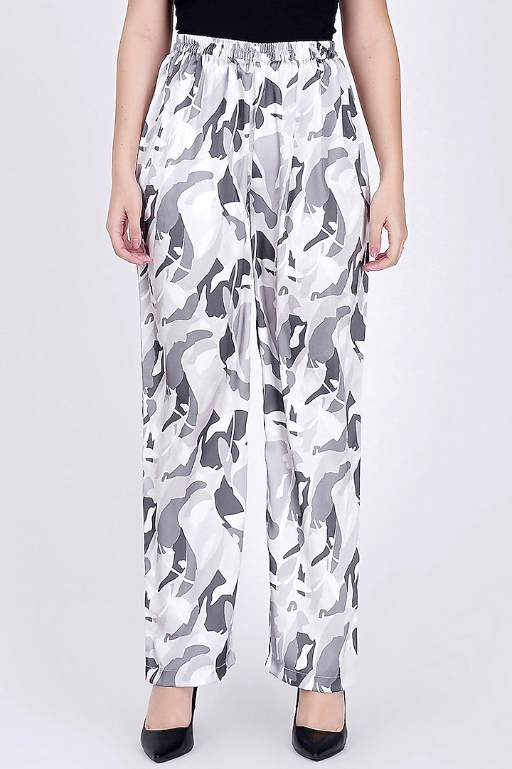 Grey Printed Pants by First Resort by Ramola Bachchan at Pernia's Pop Up Shop