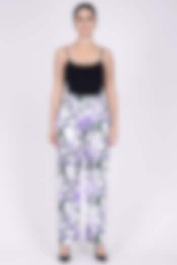 Purple Digital Printed Pants by First Resort by Ramola Bachchan at Pernia's Pop Up Shop