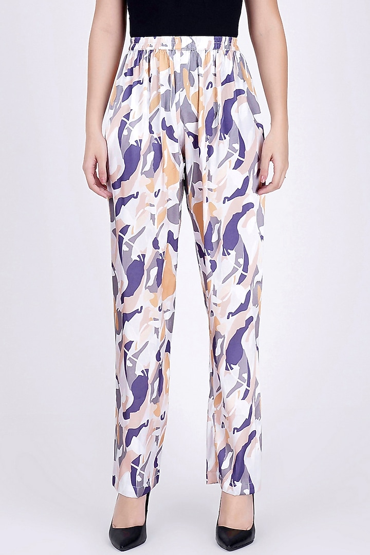 Mustard Printed Pants by First Resort by Ramola Bachchan at Pernia's Pop Up Shop