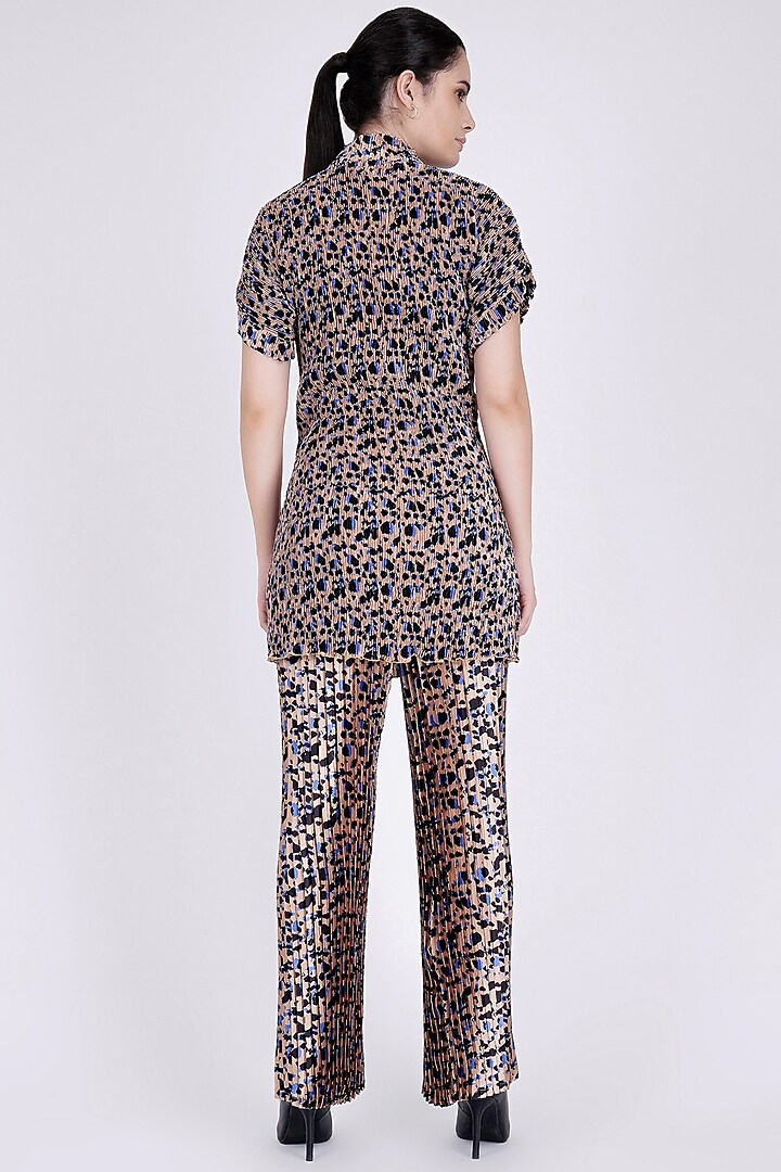 Beige Printed Co-Ord Set by First Resort by Ramola Bachchan at Pernia's Pop Up Shop