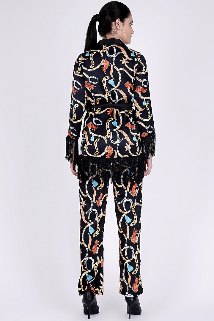 Black Printed Co-Ord Set by First Resort by Ramola Bachchan at Pernia's Pop Up Shop