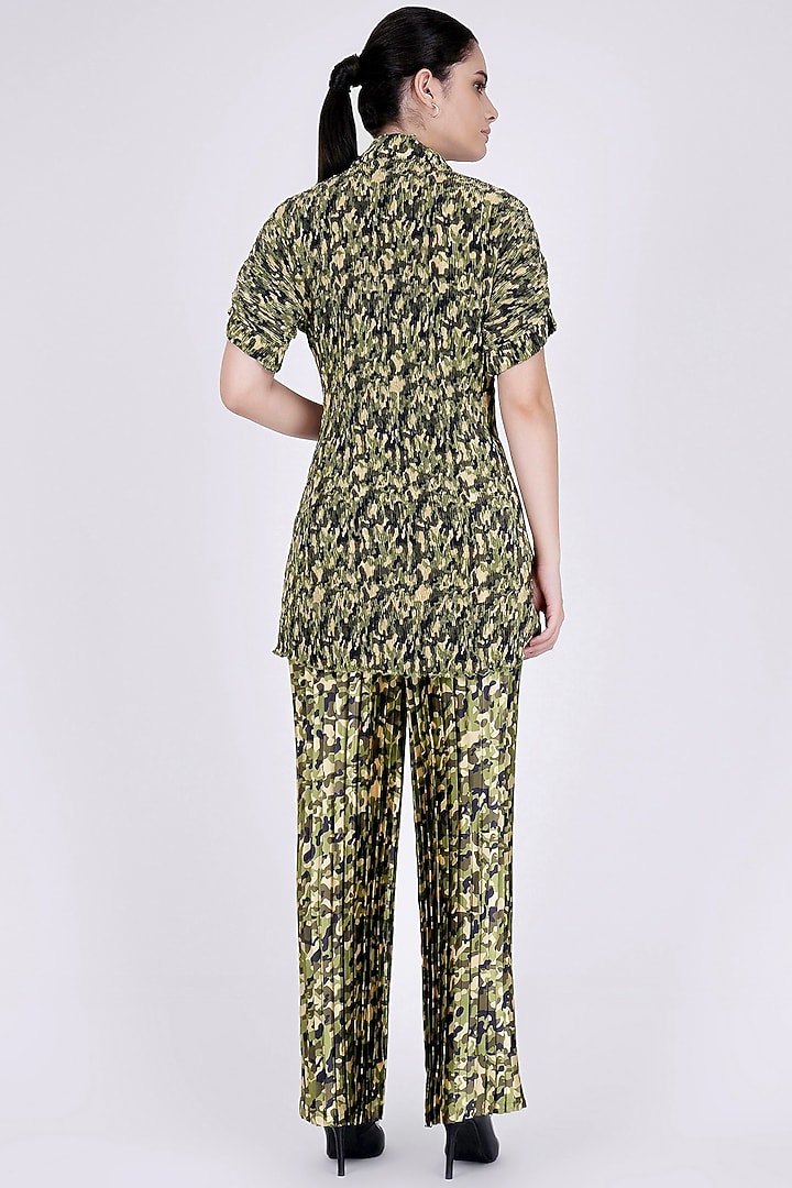 Forest Green Printed Co-Ord Set by First Resort by Ramola Bachchan at Pernia's Pop Up Shop
