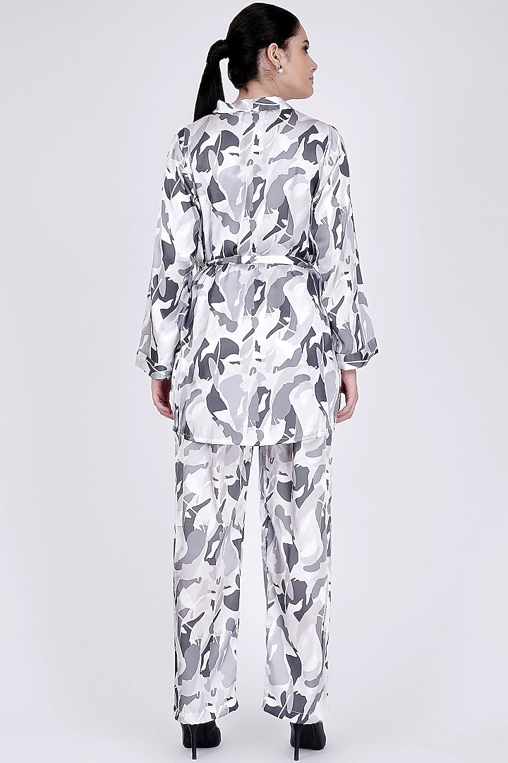 Grey Printed Co-Ord Set by First Resort by Ramola Bachchan at Pernia's Pop Up Shop