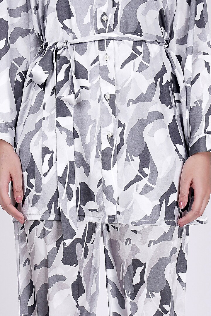 Grey Printed Co-Ord Set by First Resort by Ramola Bachchan at Pernia's Pop Up Shop