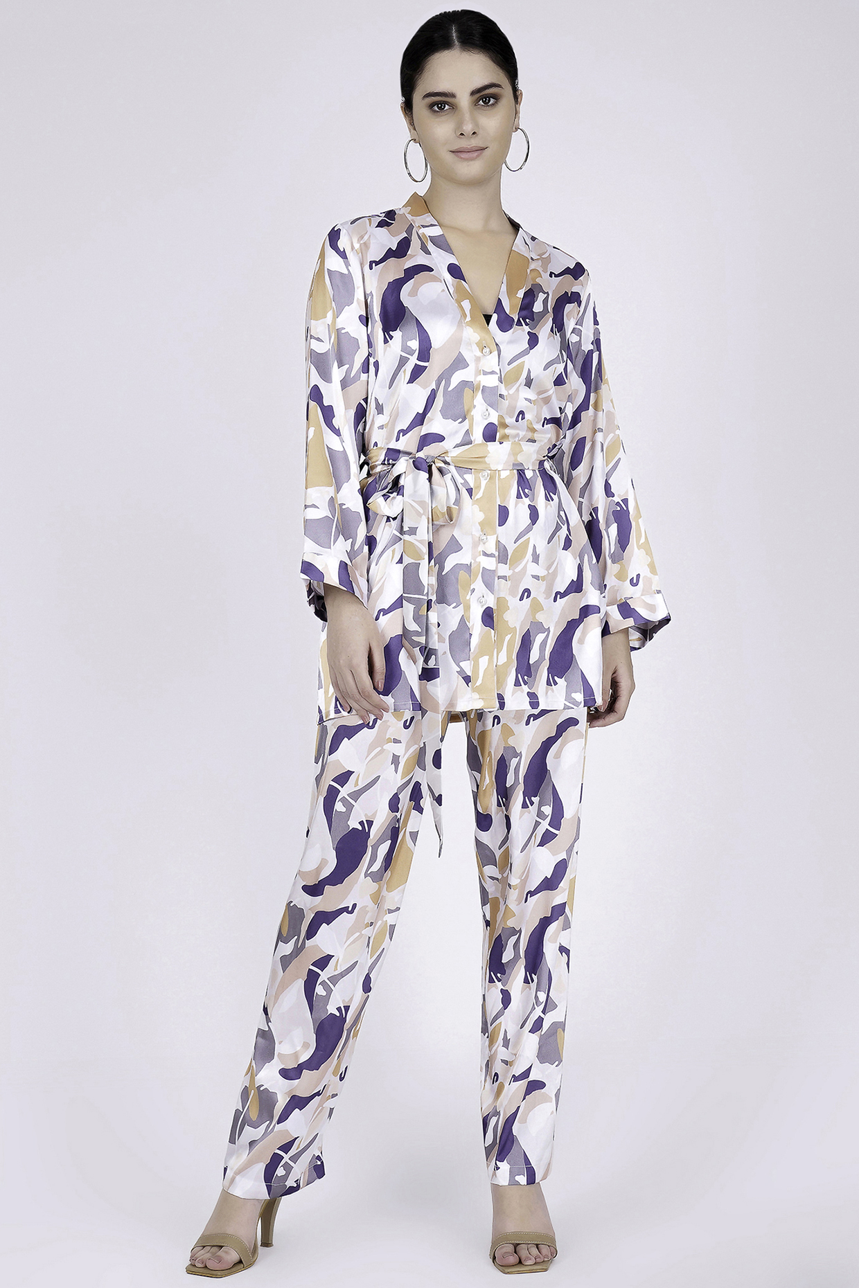 Mustard Printed Co-Ord Set by First Resort by Ramola Bachchan at Pernia's Pop Up Shop