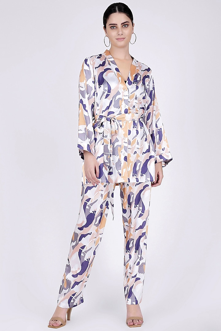 Mustard Printed Co-Ord Set by First Resort by Ramola Bachchan at Pernia's Pop Up Shop