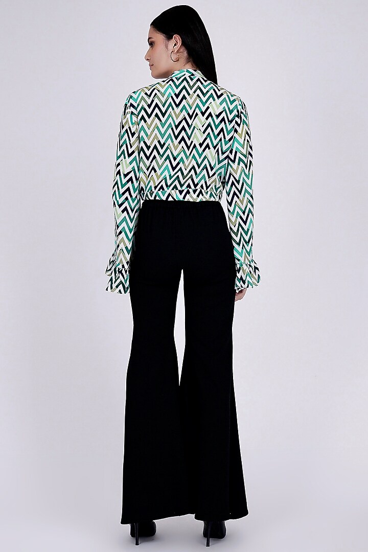 Black Crepe Pant Set by First Resort by Ramola Bachchan at Pernia's Pop Up Shop