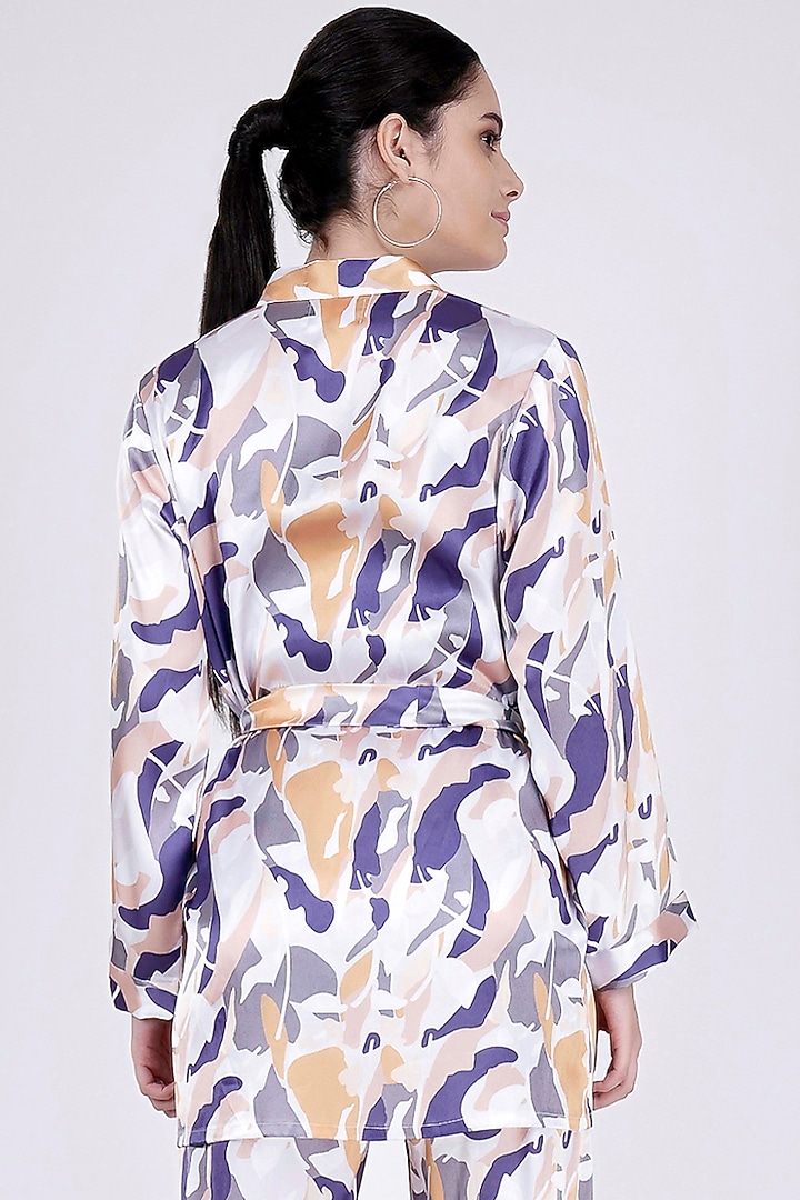 Mustard Printed Shirt With Belt by First Resort by Ramola Bachchan at Pernia's Pop Up Shop