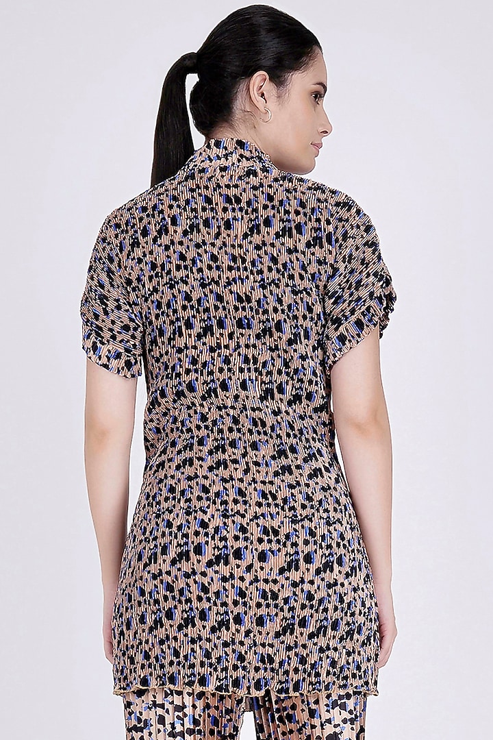 Beige Printed Top by First Resort by Ramola Bachchan at Pernia's Pop Up Shop