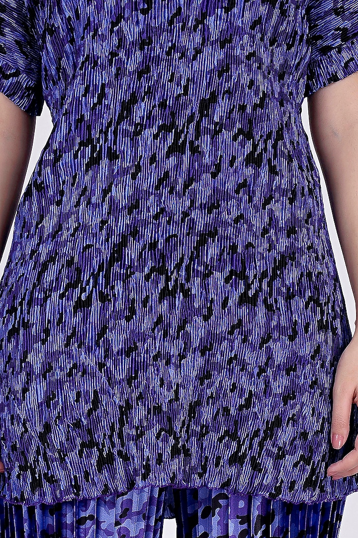 Cobalt Blue Printed Top by First Resort by Ramola Bachchan at Pernia's Pop Up Shop