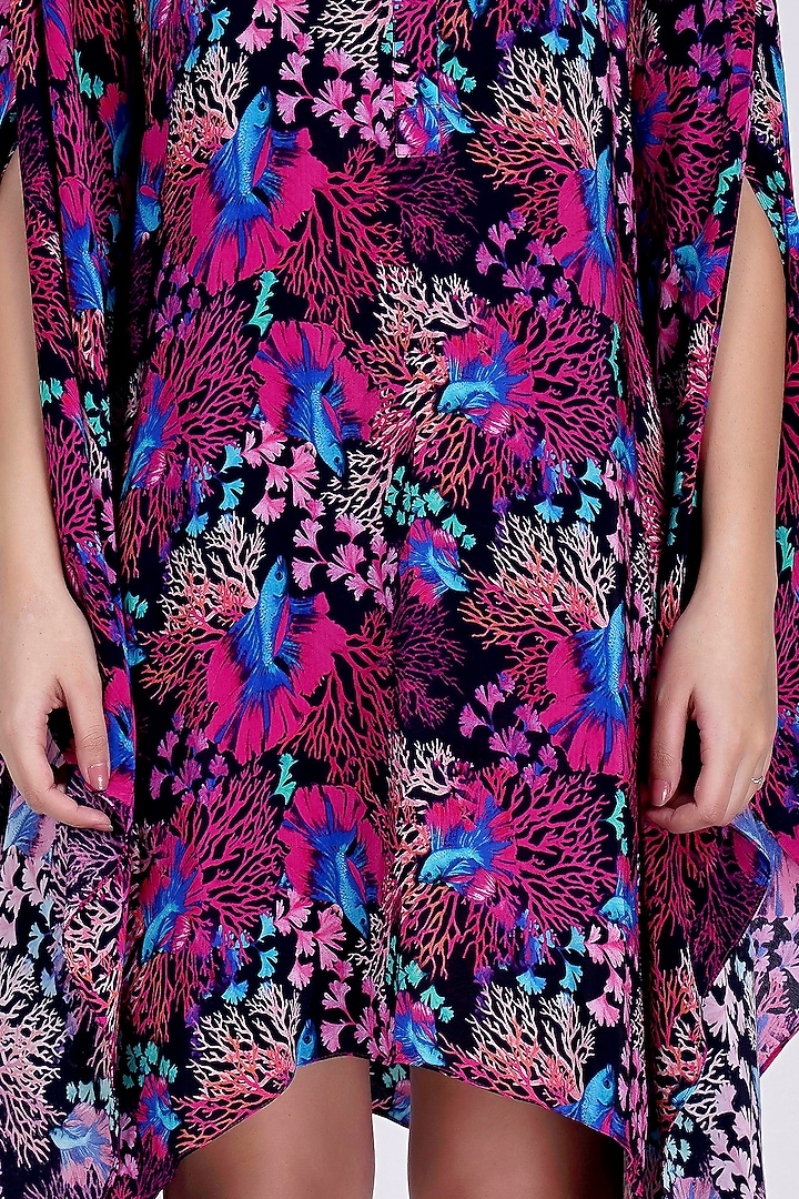 Fuchsia Printed Tunic by First Resort by Ramola Bachchan at Pernia's Pop Up Shop