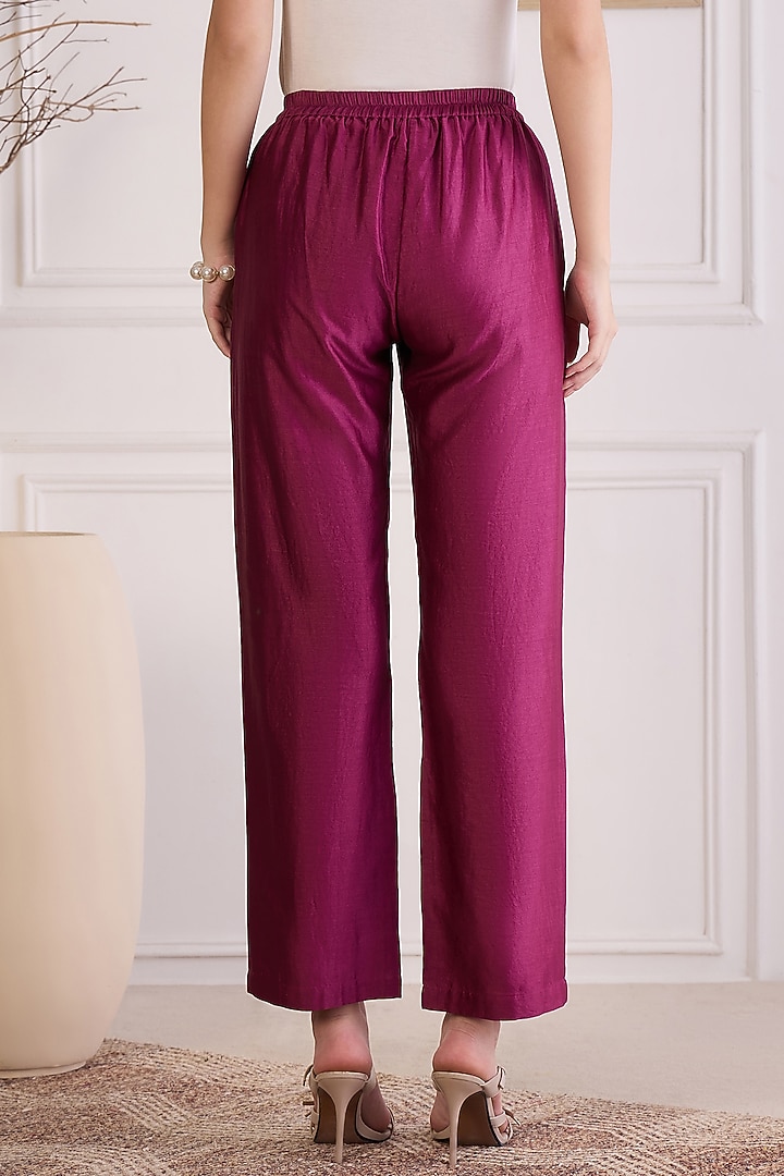 Plum Chanderi Co-Ord Set by First Resort by Ramola Bachchan at Pernia's Pop Up Shop