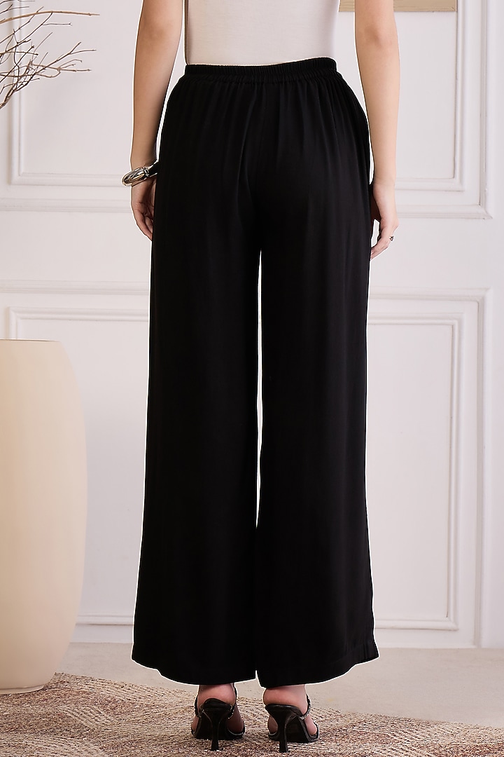 Black Cotton Twill Embellished Co-Ord Set by First Resort by Ramola Bachchan at Pernia's Pop Up Shop