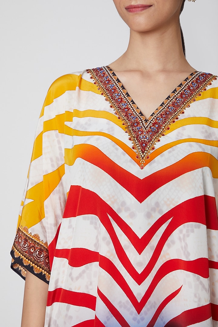 Multi Printed Kaftan by First Resort by Ramola Bachchan at Pernia's Pop Up Shop