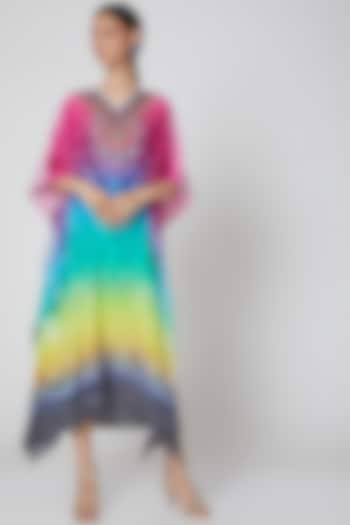 Multicolored Python Printed Kaftan by First Resort by Ramola Bachchan at Pernia's Pop Up Shop