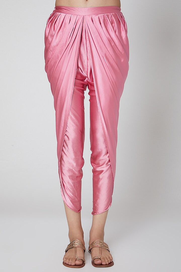 Blush Pink & Pink Embroidered Tunic Set by First Resort by Ramola Bachchan at Pernia's Pop Up Shop