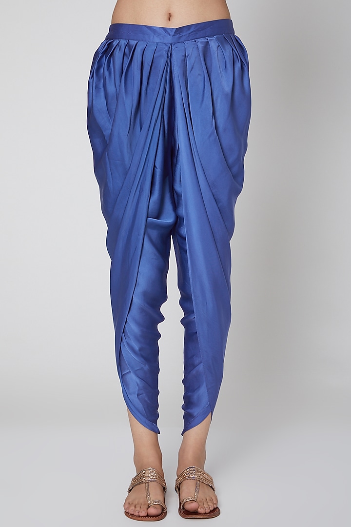 Cobalt Blue Embroidered Tunic Set by First Resort by Ramola Bachchan at Pernia's Pop Up Shop