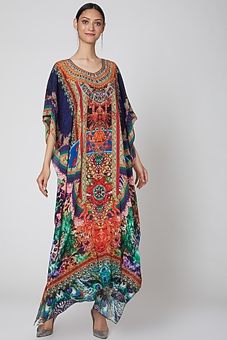 Orange Printed Kaftan by First Resort by Ramola Bachchan