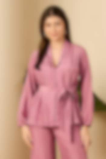 Lavender Habutai Silk Top by First Resort by Ramola Bachchan at Pernia's Pop Up Shop