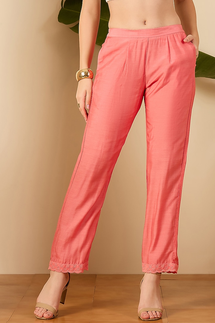 Blush Pink Cotton Bemberg Muslin Co-Ord Set by First Resort by Ramola Bachchan at Pernia's Pop Up Shop