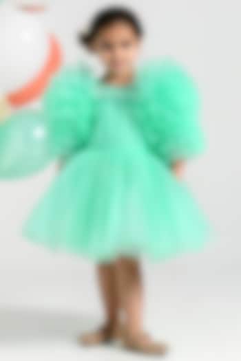 Mint Tulle Dress For Girls by Free Sparrow