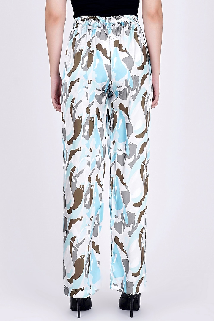 Sky Blue Printed Pants by First Resort by Ramola Bachchan at Pernia's Pop Up Shop