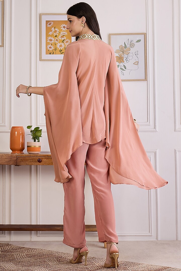 Light Rust Viscose Crepe Pant Set by First Resort by Ramola Bachchan at Pernia's Pop Up Shop