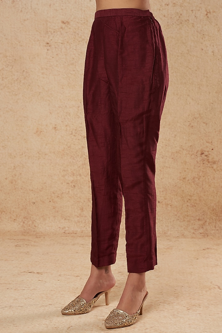 Dark Blue Dupion Silk Kurta Set by Falguni Shane Peacock India at Pernia's Pop Up Shop