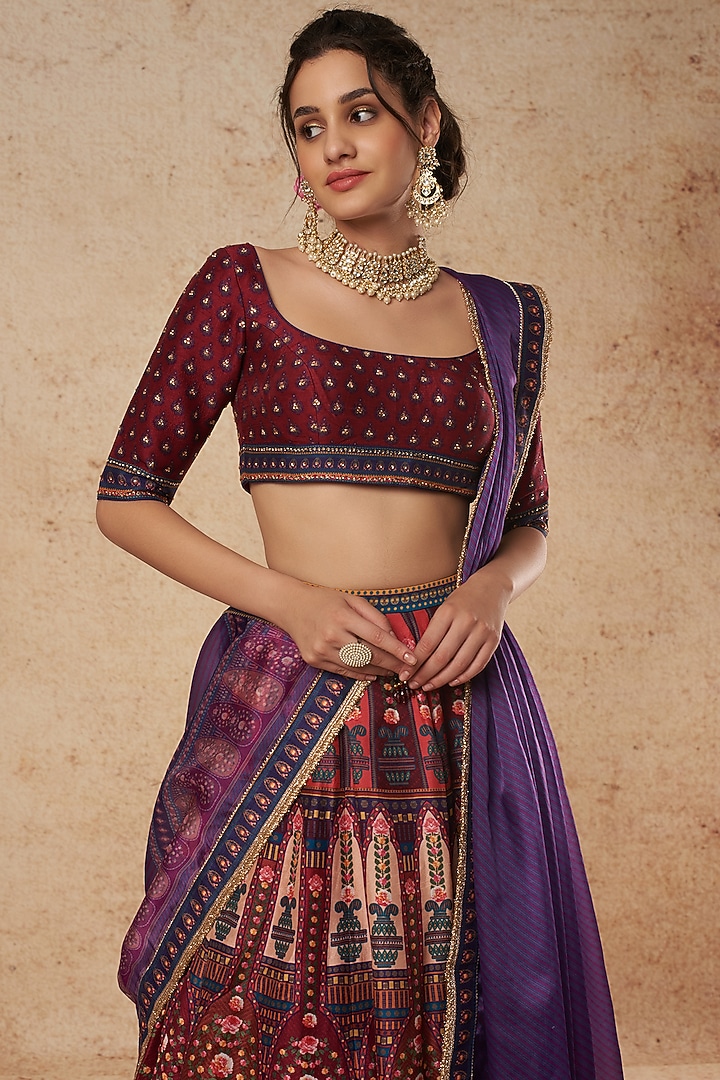 Pink Printed Sharara Set by Falguni Shane Peacock India at Pernia's Pop Up Shop