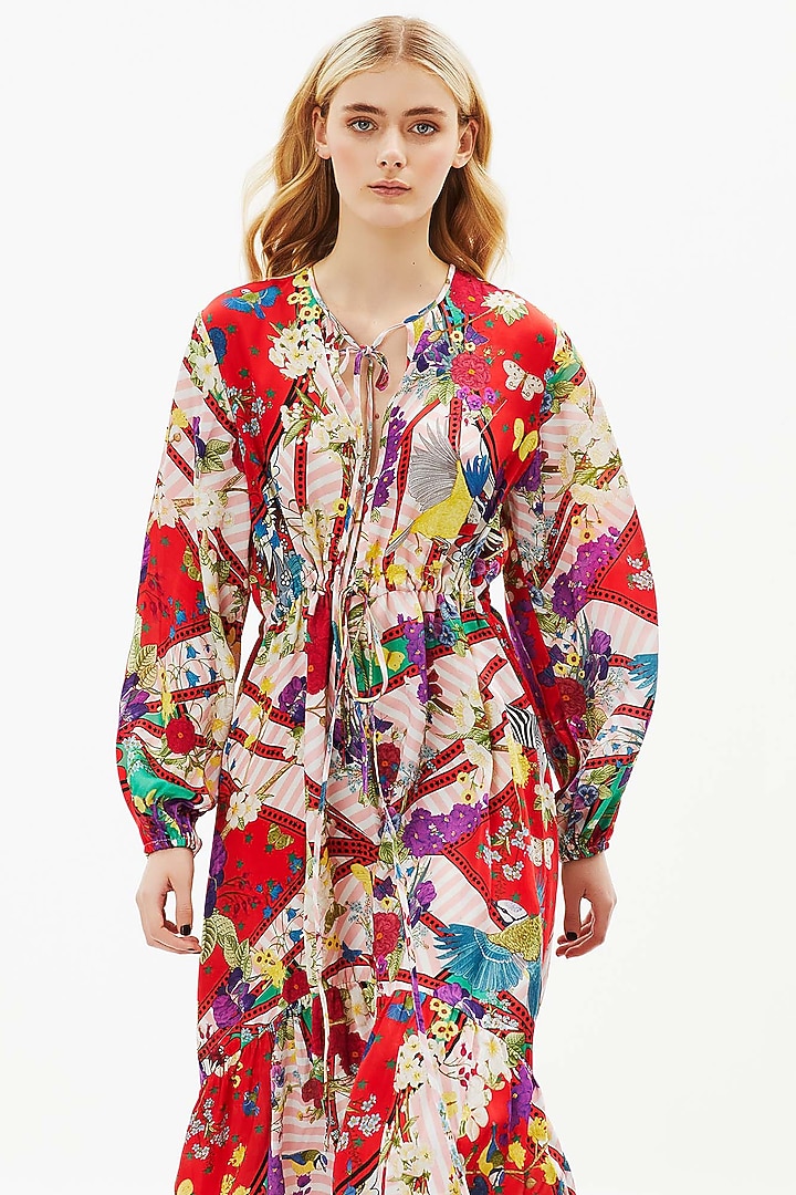 Multi-Coloured Bamberg Maxi Cocktail Dress by Falguni Shane Peacock at Pernia's Pop Up Shop