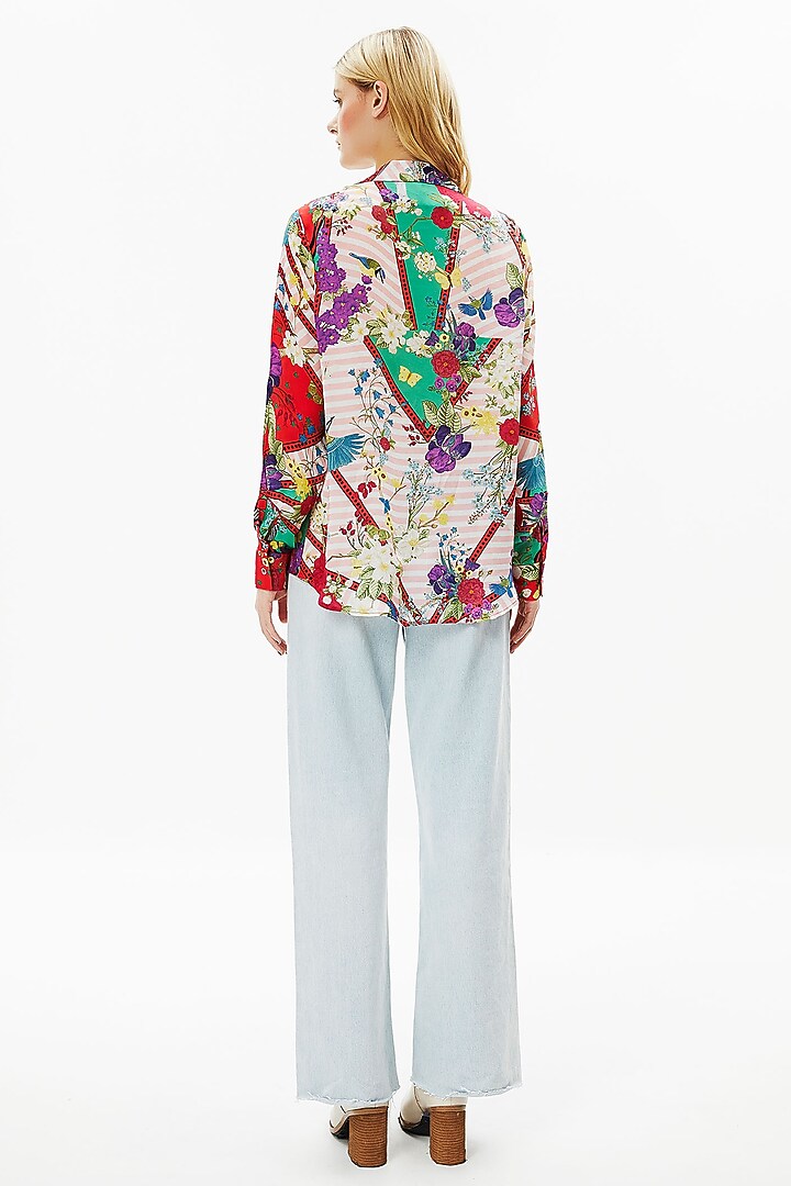 Multi-Colored Floral Shirt by Falguni Shane Peacock at Pernia's Pop Up Shop