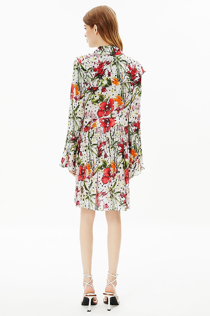 Multi-Colored Floral Short Vacation Dress by Falguni Shane Peacock at Pernia's Pop Up Shop