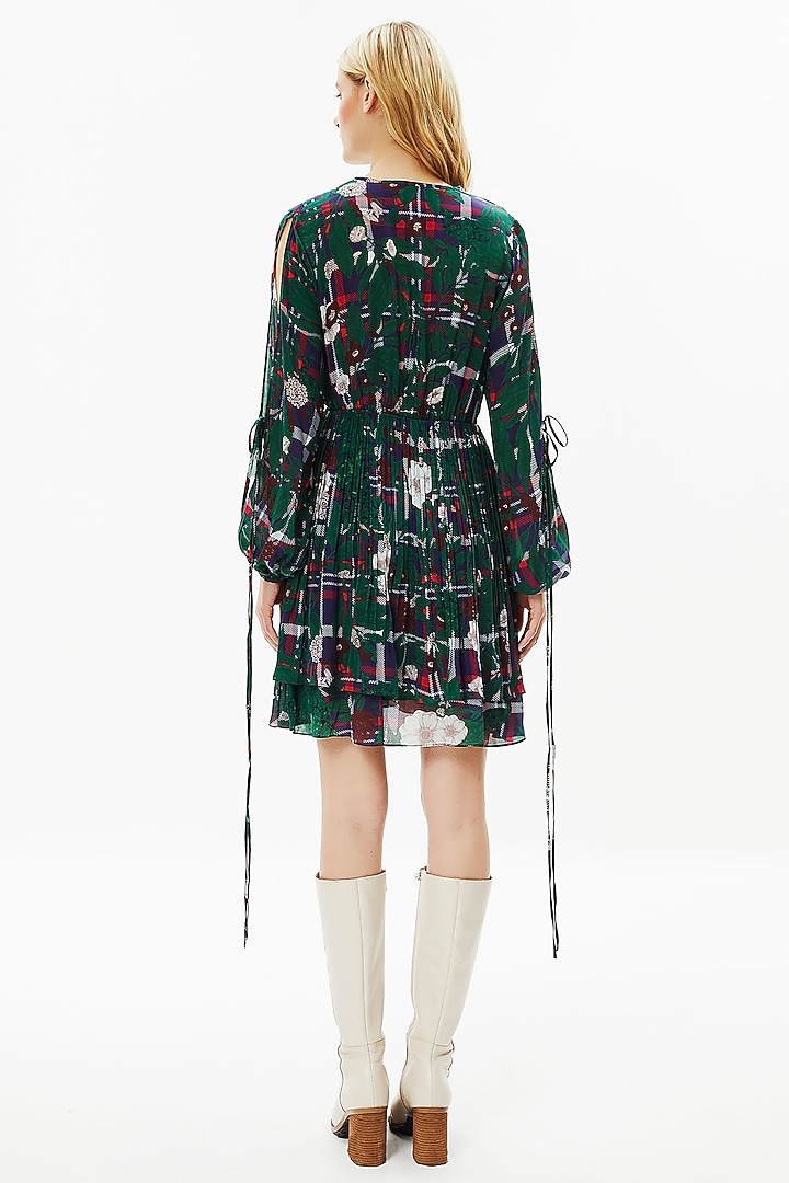 Green Floral Mini Dress by Falguni Shane Peacock at Pernia's Pop Up Shop  2026