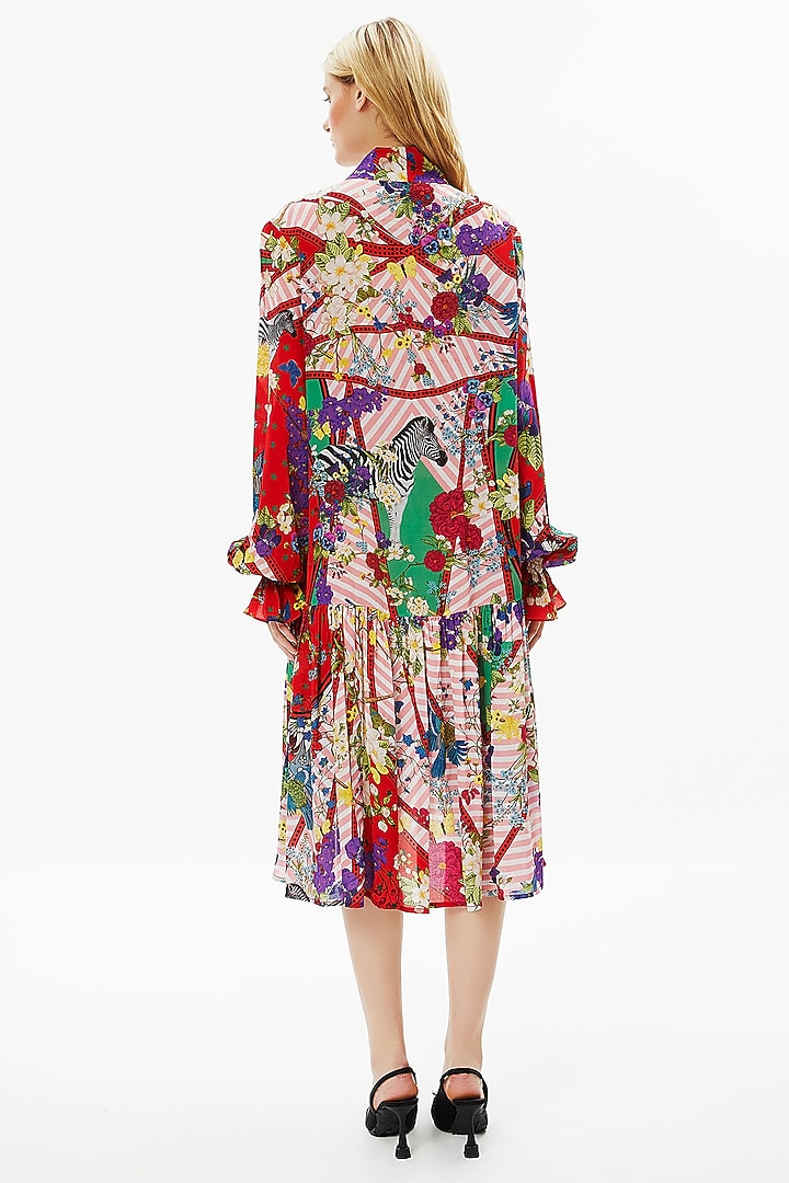 Multi-Colored Bamberg Printed Vacation Dress by Falguni Shane Peacock at Pernia's Pop Up Shop