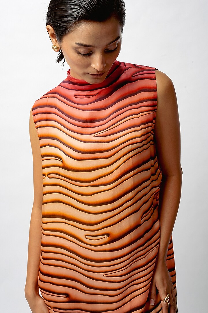 Multi-Colored Satin Digital Printed Summer Dress by FORTY FOUR at Pernia's Pop Up Shop