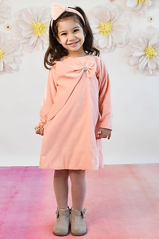 Buy Pink Velvet Dress for 13-14 Year Girls Online from Indian Luxury  Designers 2026